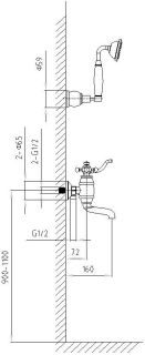 Смеситель для ванны с душем Timo Lina хром 7034/00Y